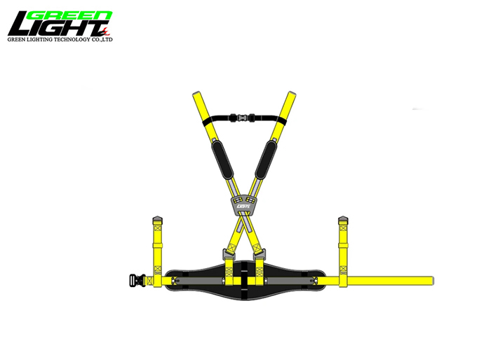 Industrial reflective safety belt adjustable miners waist belt with padded shoulder straps