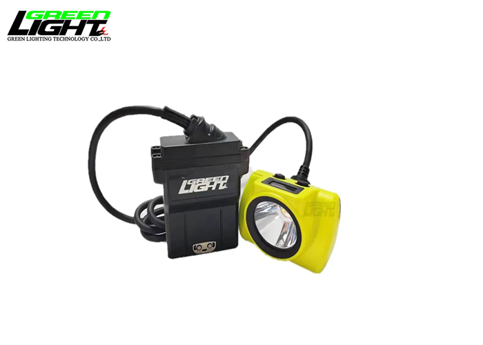 buy OLED Screen 530lum Rechargeable Mining Cap Lamp 25000Lux 13.6Ah Led Mining Lights for Tracking System on sales